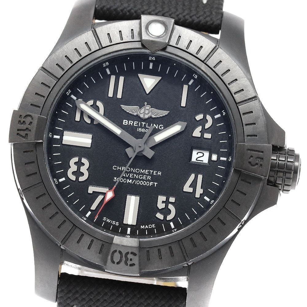 ブライトリング BREITLING V17319 アベンジャー オートマチック 45 シーウルフ デイト 自動巻き メンズ 箱・保証書付き_965165【中古】