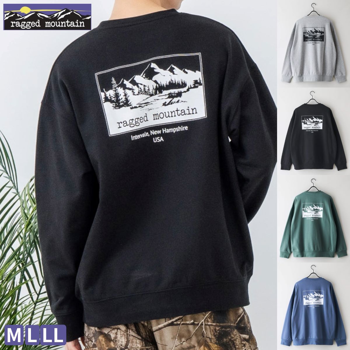 バックプリント トレーナー ラギッドマウンテン RAGGED MOUNTAIN