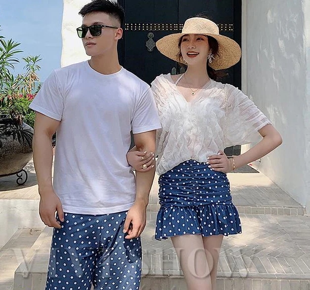 カップル 水着 ペアルック レディース ビキニ 上下セット メンズ サーフパンツ スイムウエア ペア水着 お揃い