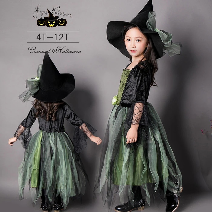 ハロウィン 衣装 お姫様 ドレス 巫女 魔女 コスプレ コスム 子供用 ハロウィン 仮装 子供 キッズ 女の子 仮装 変装 イベント ワンピース 演出服 パーティー ハロウィーン ステージ衣装