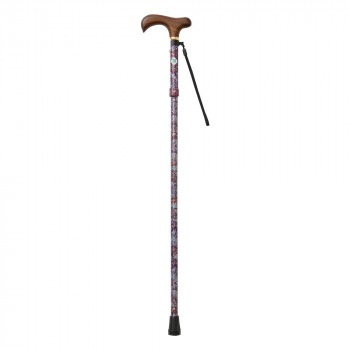 KINDCARE 素敵なステッキ 伸縮折りたたみ パープル CH231145