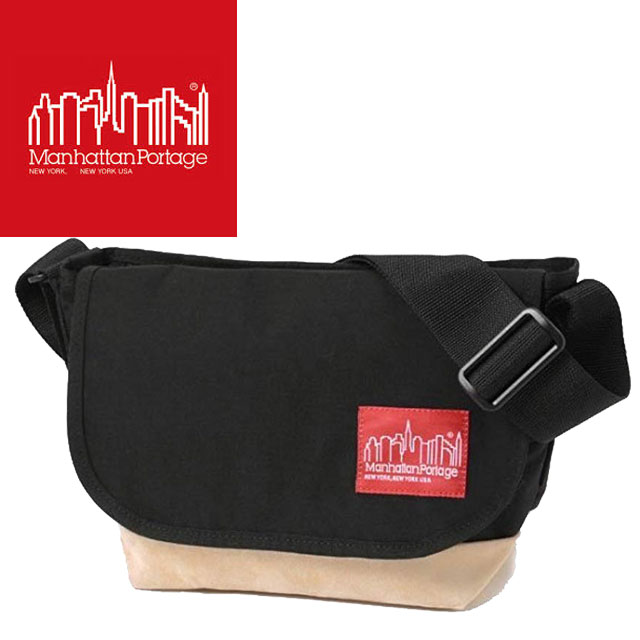 マンハッタンポーテージ Manhattan Portage メンズ レディース MP1605-JR-SD-12 スエードファブリック カジュアル メッセンジャー 斜め掛け 黒 B5 ナイロン ブラック