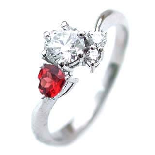 CanCam掲載( 婚約指輪 ) ダイヤモンド エンゲージリング( 1月誕生石 ) ガーネット楽ギフ_包装