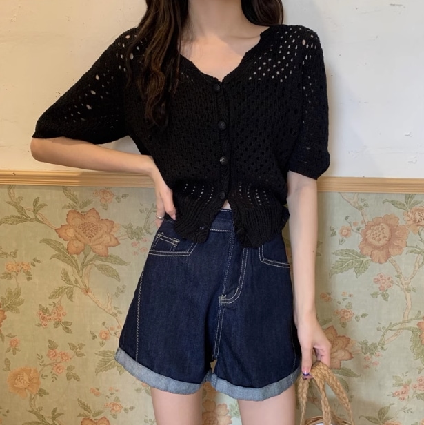 カーディガン 薄手 レディース 春 春夏 uv ゆったり ボレロ 長袖 オフェス 夏 七分袖 配色 通勤 ゆったり ニット UVカット 半袖 サマーカーディガン S M L XL ブラック ホワイト