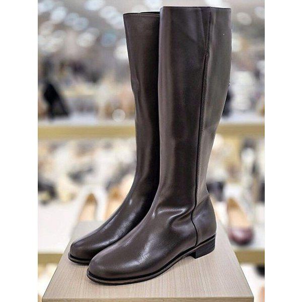 女性ベーシックロングブーツ 2CM 112248006