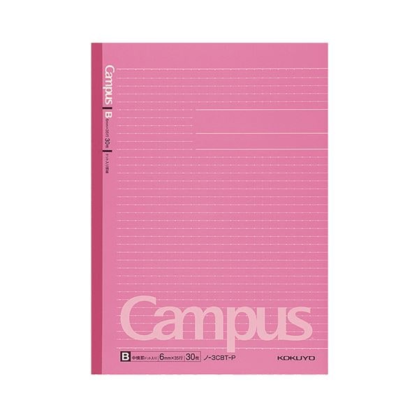 (まとめ) コクヨキャンパスノート（ドット入り罫線カラー表紙） セミB5 B罫 30枚 ピンク ノ-3CBT-P 1冊 (100セット)