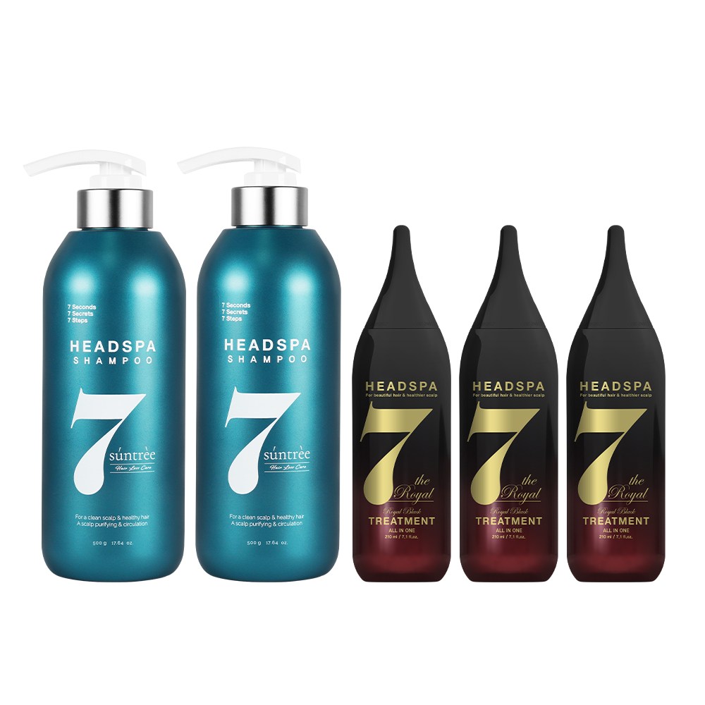 サントリーシャンプー500ml 2個+ロイヤルブラック210ml 3個 脱毛緩和シャンプー/トリートメント