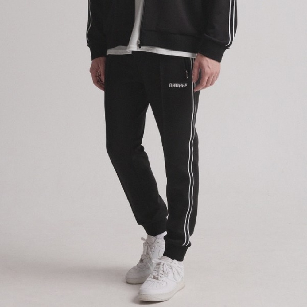 (Pianer) セミラインシグネチャージョガートラックパンツ (ブラック)