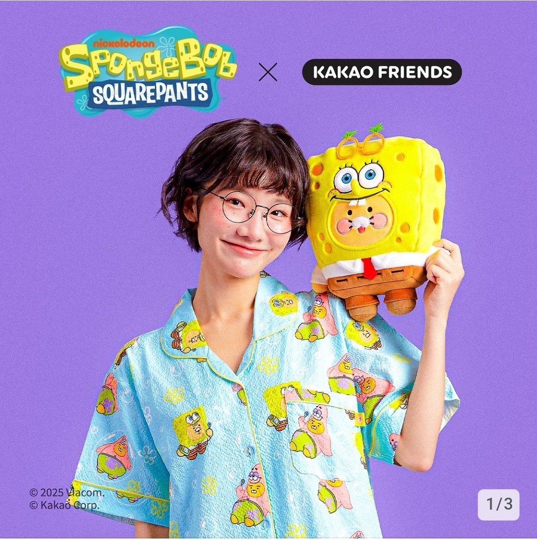 スポンジボブXフレンズ クーリング パジャマ(ホームウェア) 女性用_ライアン&チュンシク