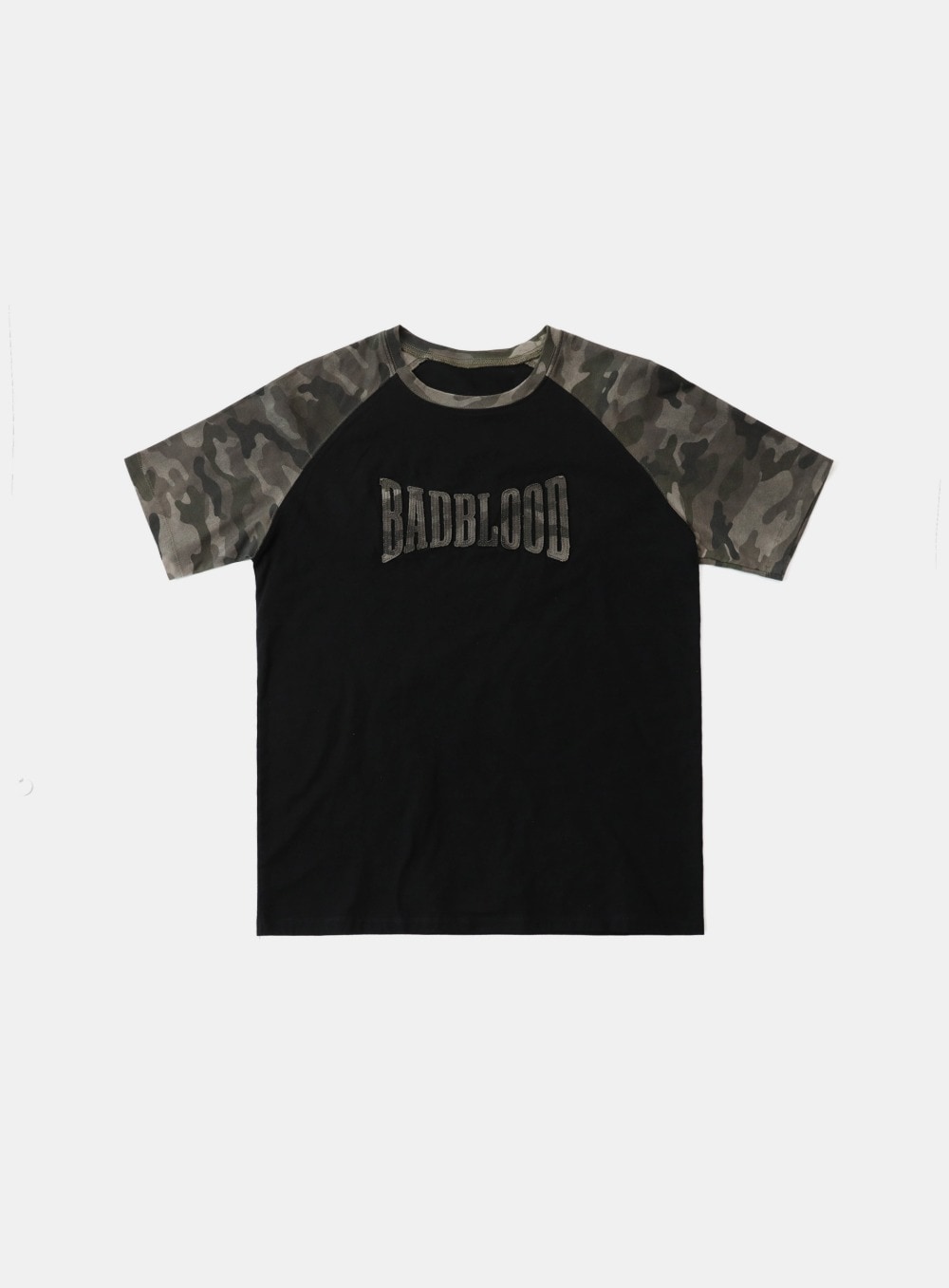 【BADBLOOD】 CONTRAST SHORT SLEEVE : GREEN CAMO