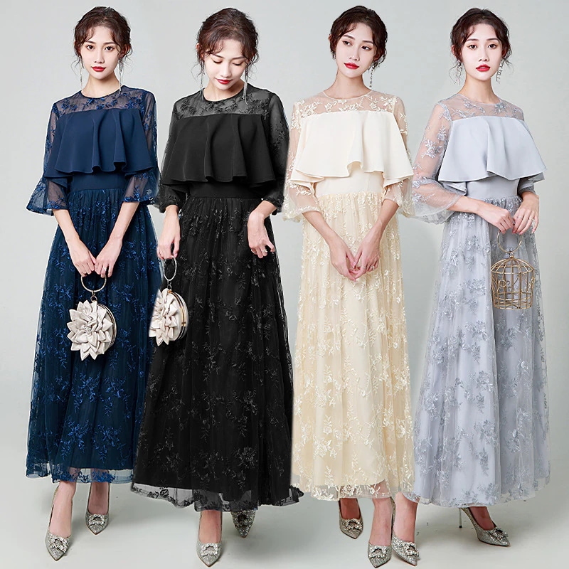 2024 秋 パーティードレス 韓国ファッション ミニドレス ミディアムドレス 結婚式 ワンピース フォーマル 演奏会 入学式 同窓会 発表会 二次会