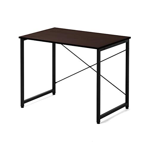 サンワダイレクト シンプルワークデスク 幅90cm奥行60cm 組立簡単 モニターアーム対応 パソコンデスク ブラウン 100-DESKF012BR