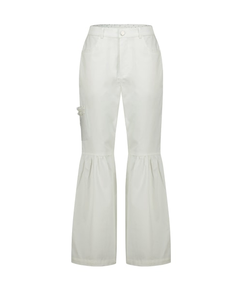 【ILLIGO】 SHIRRING BOOTCUT PANTS WHITE 正規品