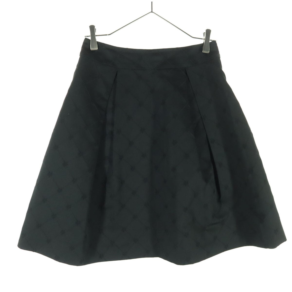 花柄 ミニ丈 スカート 38 ブラック レディース 古着