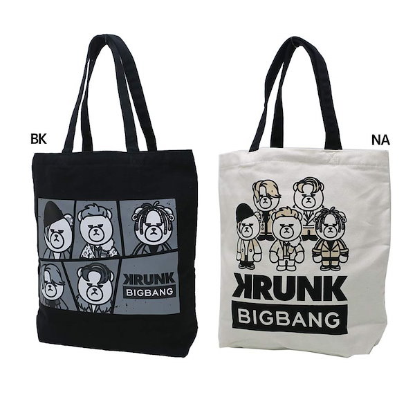 KRUNK BIGBANG トートバッグ キャンバストート FXXK IT ビッグバン ケイカンパニー K-POPアーティスト オフィシャル  キャラクターグッズ通販 シネマコレクション