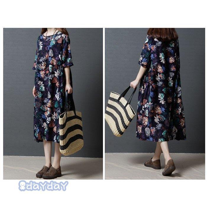 ワンピース ワンピース 結婚式 膝丈 2021春夏新作 レディース 半袖 リゾート 森ガール ワンピース リネン 大きいサイズ