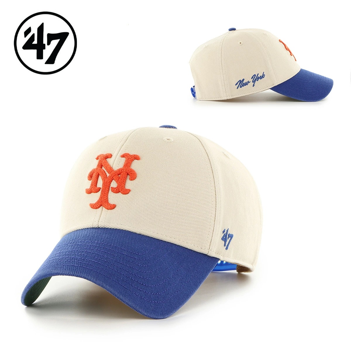 キャップ 帽子 メッツ クーパーズタウン フェアフィールドMVP サンドストーンｘロイヤル FAIRFIELD MVP CAP SandstoneｘRoyal 調節可能 チームロゴ NY