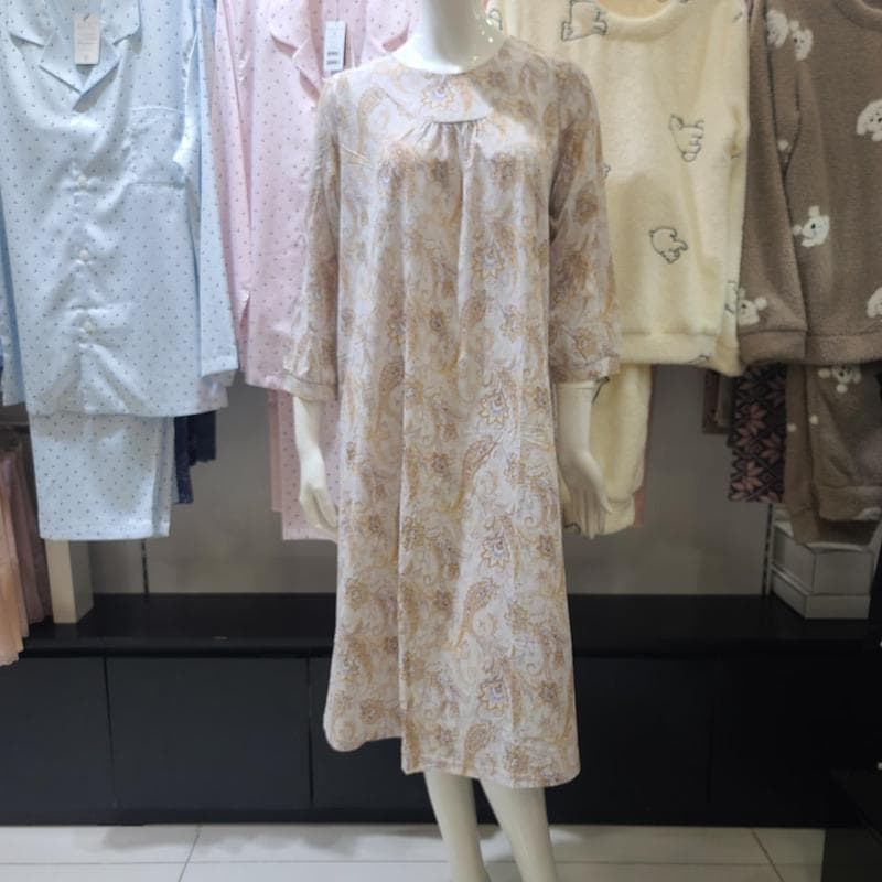 肌触りの良いペイズリー捺染ワンピース[VEVA103L]-GD_BP