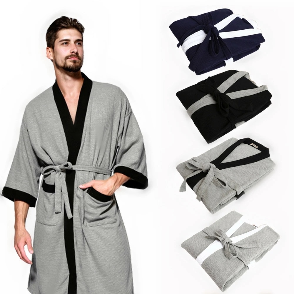 【即納】バスローブ ルームウェア メンズ レディース ママ ロング丈 ガウン 春夏秋 サウナ ホテル 温泉 カーディガン やわらかい ペア カップル ユニセックス 大きいサイズ 部屋着 寝巻き ナイト