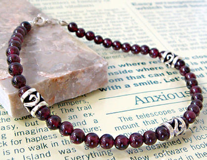 パワーストーン シルバーアクセサリーガーネット パワーストーンブレスレット/プレゼント/ギフト/アク
