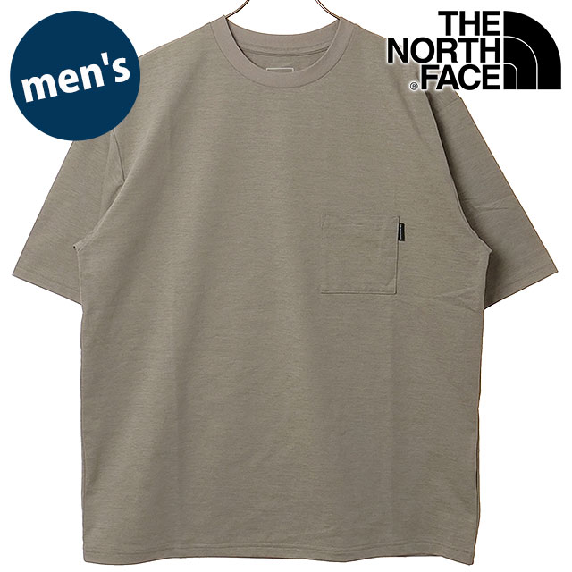 メール便 Tシャツ メンズ ショートスリーブエアリーポケットティー [NT32635-ST] ユニセックストップス 半袖 吸水速乾 グレーベージュ ストーンスラブ 正規取扱店