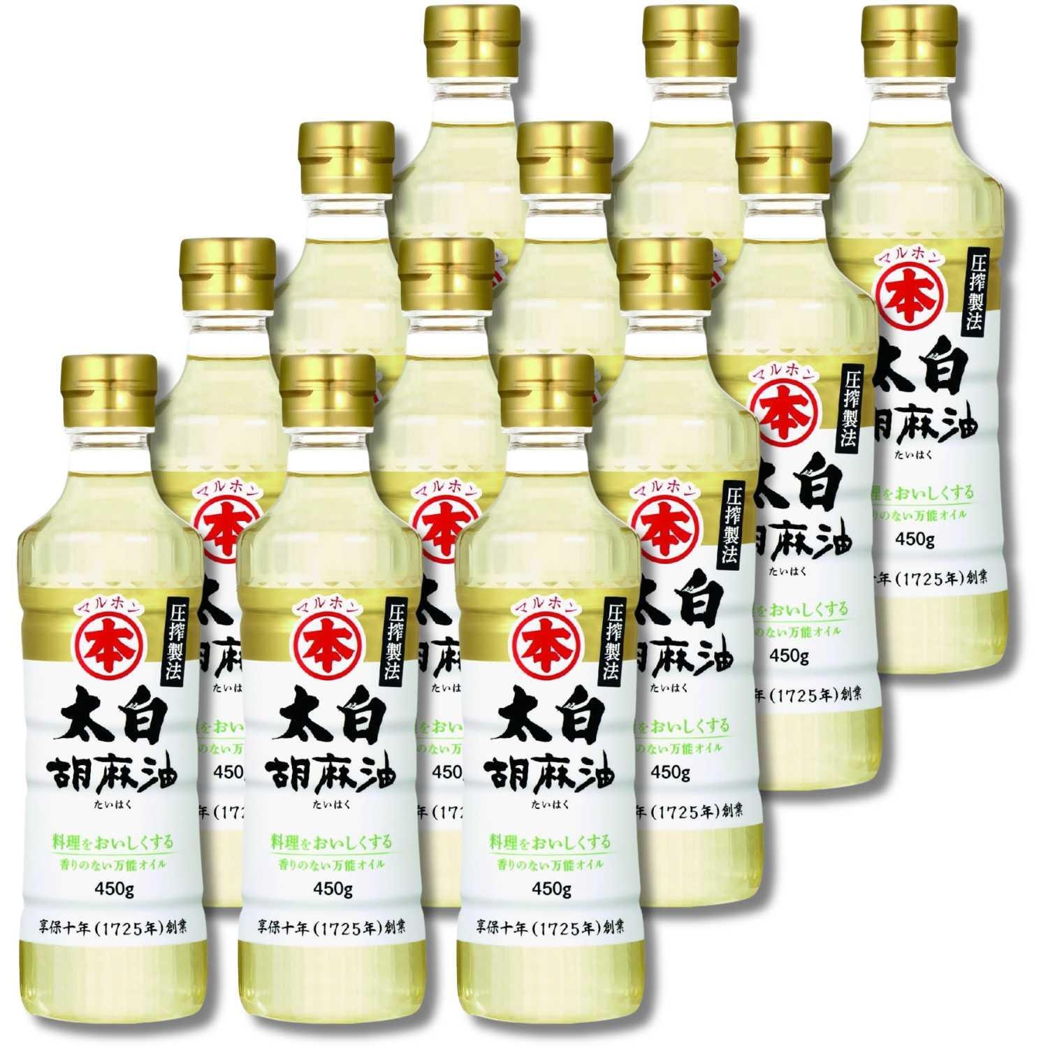 12個セット マルホン 太白胡麻油 450g 竹本油脂 ペット ごま油