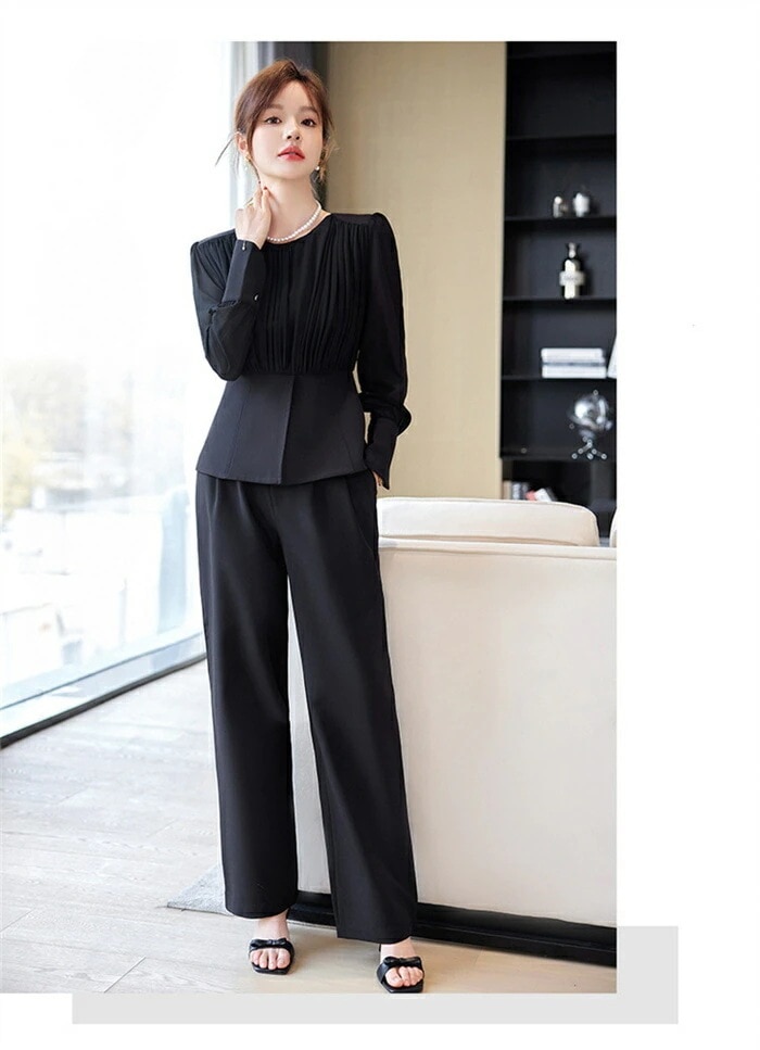 スーツパンツスーツセレモニー パーティー 入園 ママ ビジネス OL エレガント スーツ ピンタック レディース 卒園式 通勤 パンツスーツ 上下セット 卒業式 入学式 2点セット セットアップ ワイ 5,414円