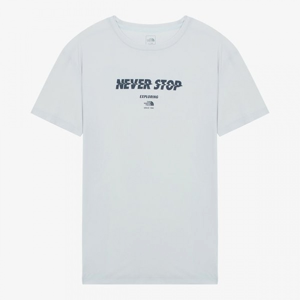 [ノースフェイス公式] NT7UR16B メンズフレクサー半袖ラウンドTシャツライトブルー