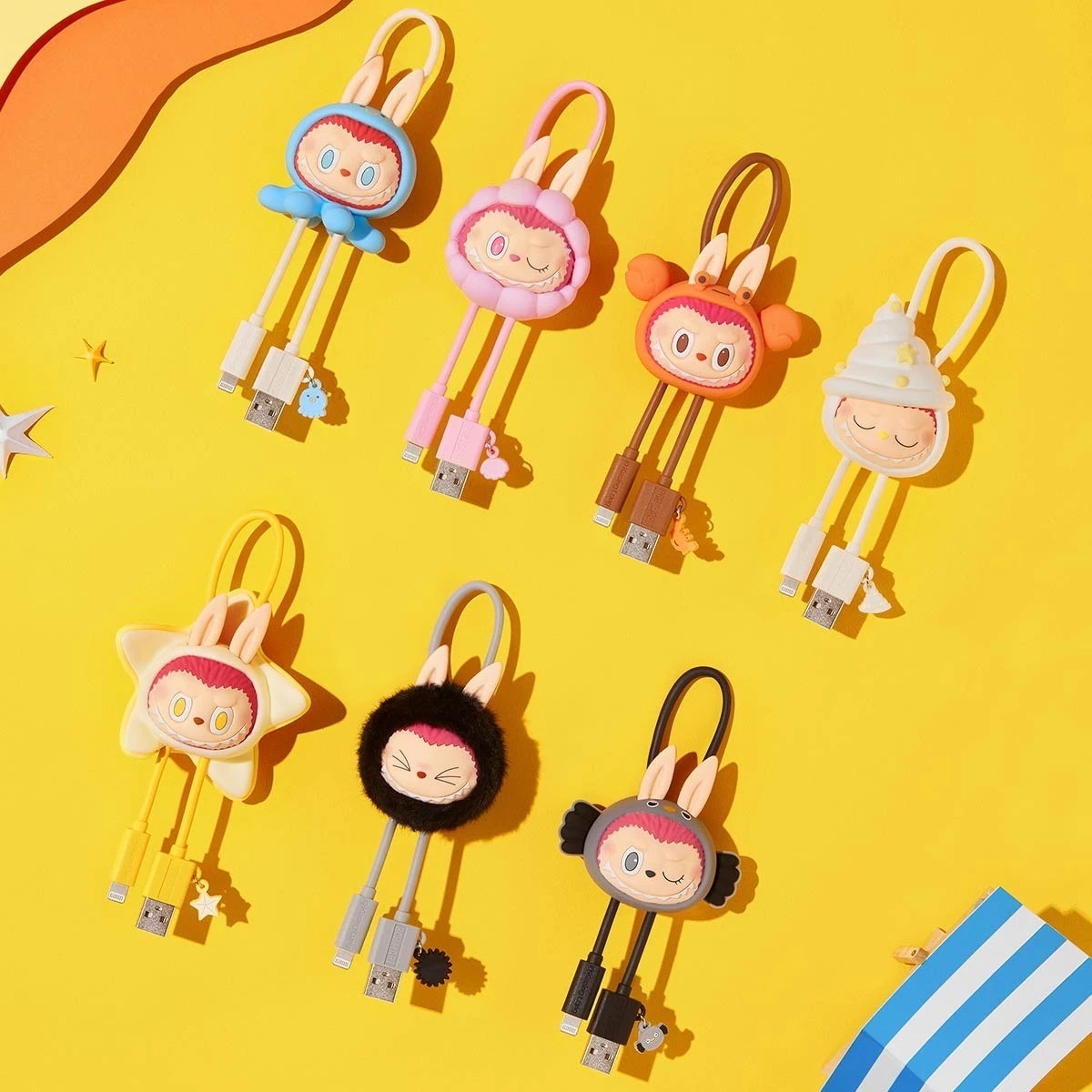 公式正規品POP MART LABUBU THE MONSTERS Cable USBケーブル 充電 充電用データケーブル ライトニングケーブル携帯電話充電線充電ケーブルガチャポン ブラインドボックス