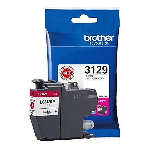 （まとめ買い）純正 インクカートリッジ マゼンタ LC3129M [x3]