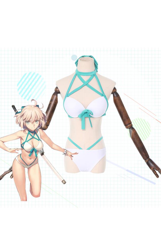 新タイプ追加 激安販売 FateGrand Order FGO フェイト 水着沖田総司(アサシン) 最終再臨 コスプレ衣装[ARS1280]