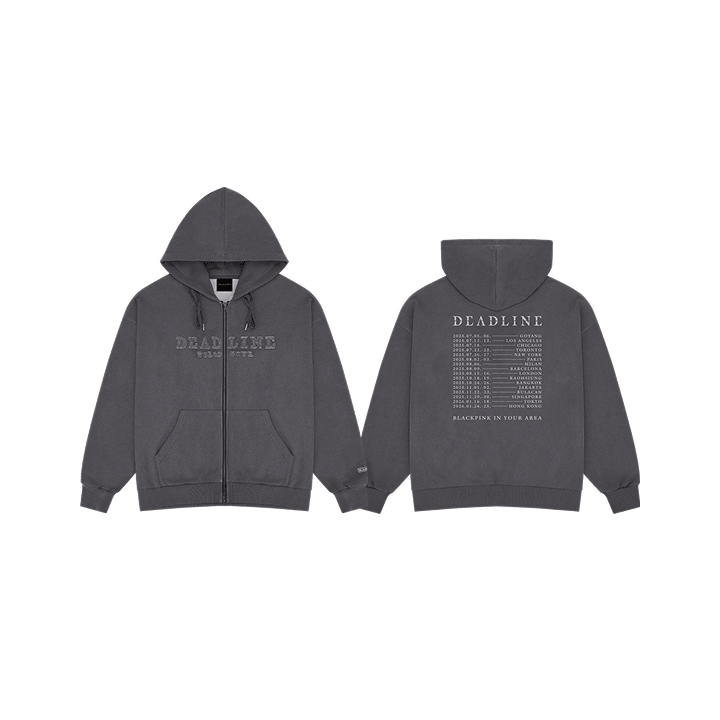 [DEADLINETOUR] BLACKPINK LOGO APPLIQUE ZIP-UP HOODIE 15,791円
