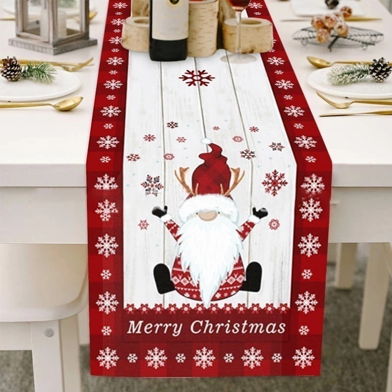 テーブルランナー クリスマス 飾り プリント テーブルクロス ランチョンマット おしゃれ クリスマス飾り テーブルランナー 赤 花柄刺繍 食卓飾り プレースマット お食事マット 防汚 断熱 滑り止め