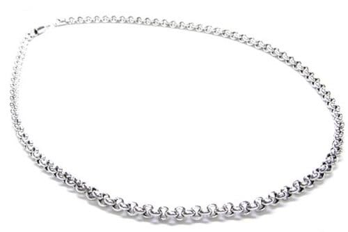 甲丸リングネックレスチェーン（M） 長さ41cm 51cm 幅5.5mm シルバー925 首飾り アクセサリー ジュエリー 本物の銀 男性 女性 プレゼント 誕生日 記念日 sn-00-0038-xx