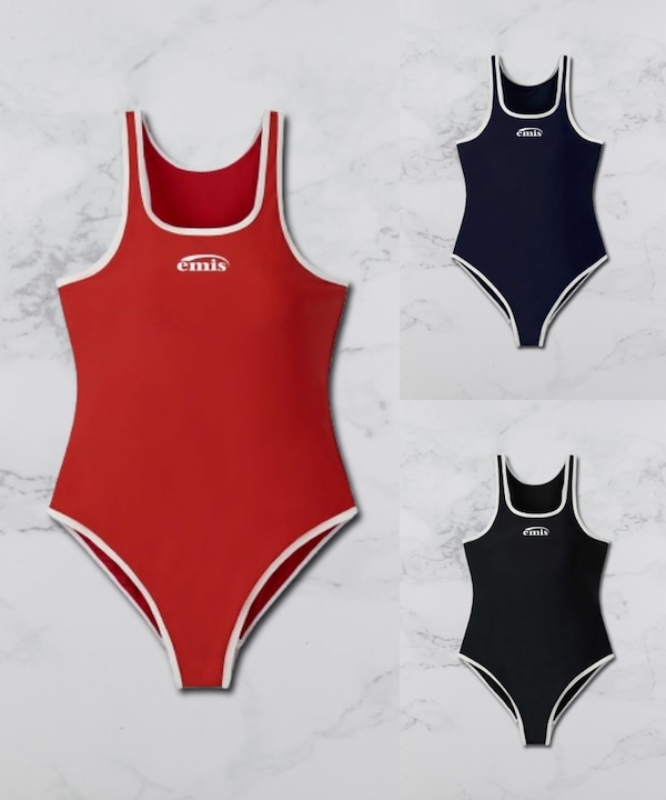 ワンピース水着 EMIS BACK RACER BACK SWIMSUIT 5BJH1478 Qoo10 EMIS RACER BACK ロゴ ワンピース水