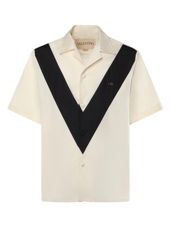VALENTINO GARAVANI Men Shirts 8V3AAV11 B570AN IVORY BLACK