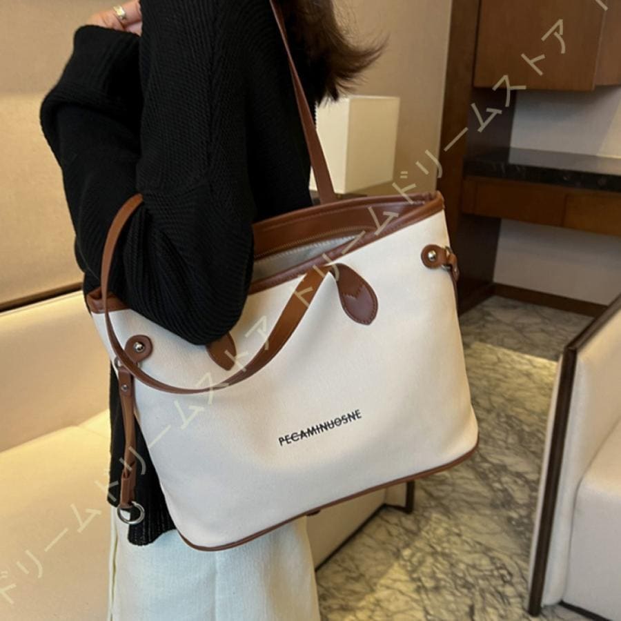 トートバッグ キャンバス ショルダーバッグ 大容量 トートバック 一泊旅行 キャンバストート ファスナー付き 帆布 肩掛け トート tote bag ショッピングバッグ