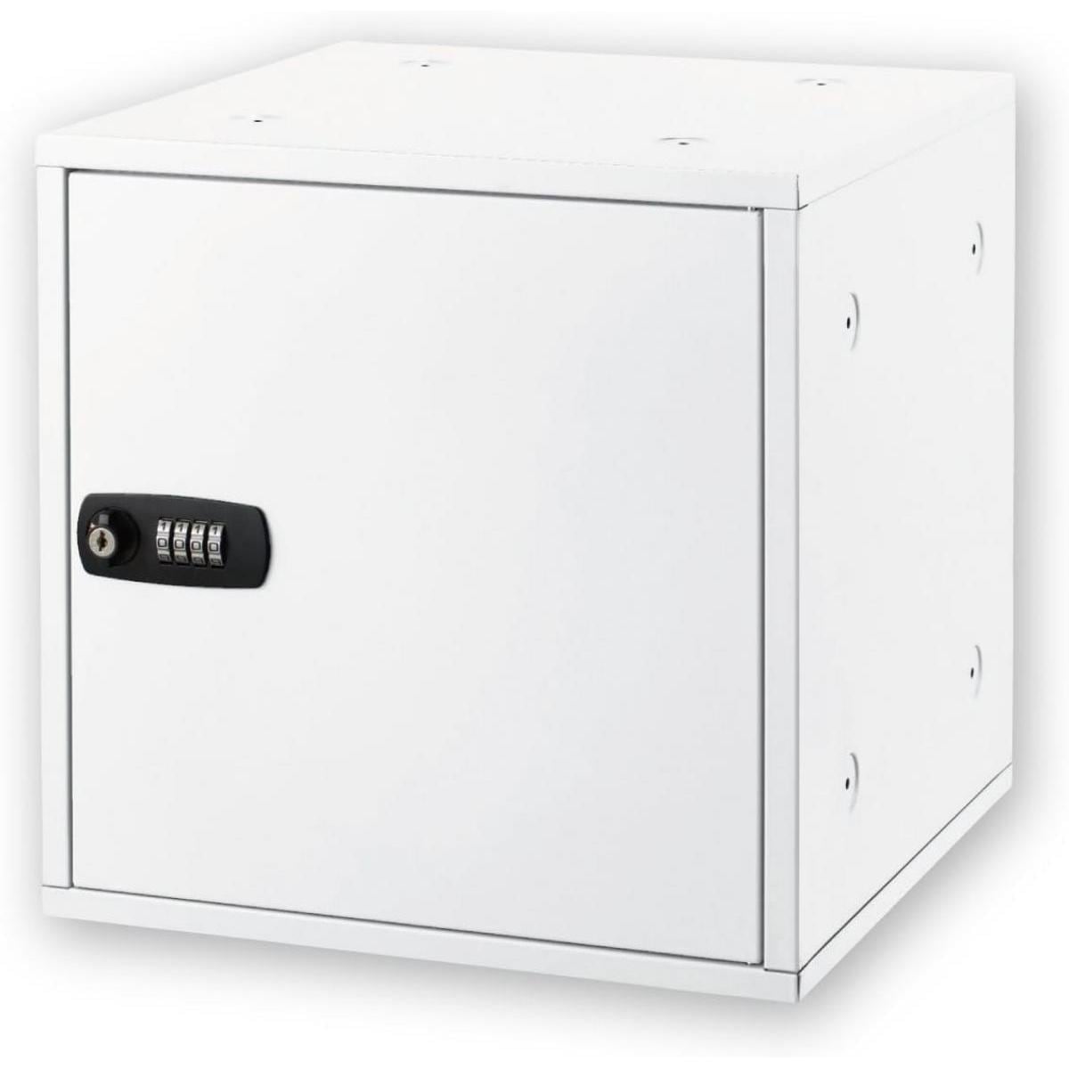 アスカ ロッカー 組立式 収納ボックス スチール製 ダイヤル錠 スタッキング可 SB500W ホワイト お客様組立 9,353円