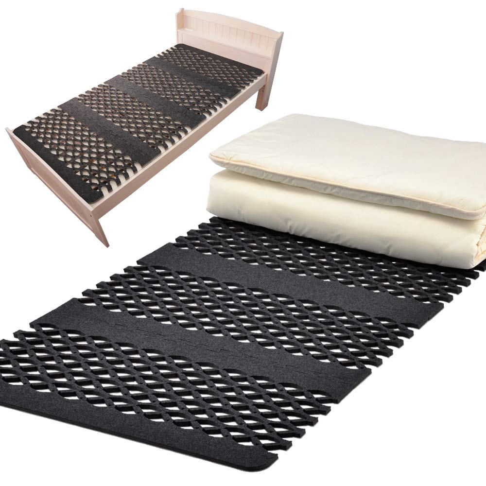 (テイジン) すのこ型吸湿マット 備長炭 ベッド対応タイプ(シングル) エアジョブ 除湿シート 防ダニ抗菌防臭わた+オーミケンシ紀州備長炭 エアジョブ (TJI-478s) スノコ