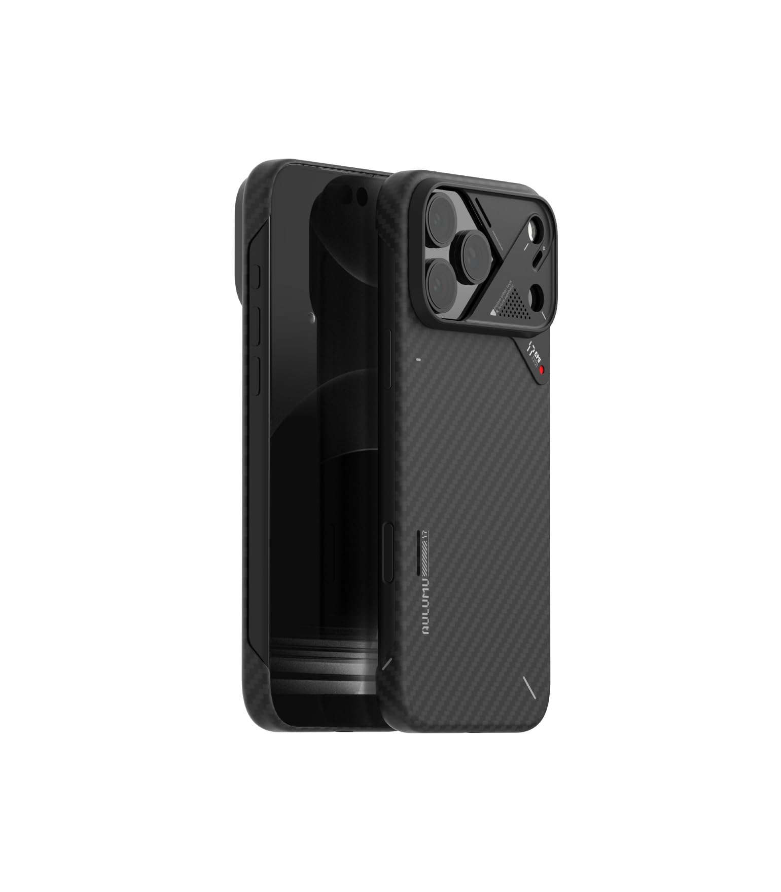 Aulumu A17 iPhone 17 Pro Max ケース 【1.2mm極薄・冷却システム搭載】 1500Dアラミド繊維 MagSafe対応 耐衝撃 高耐久 急速充電対応 マグネット搭載 上下フ