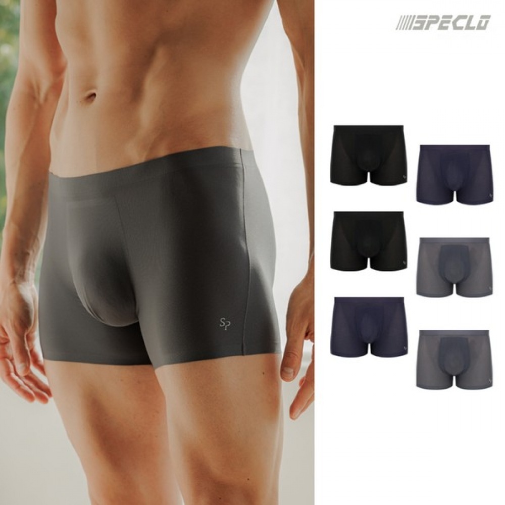 (Specklo) スキンフィットシームレスメンズドローストリングパンティーステッチなし下着 6枚セット