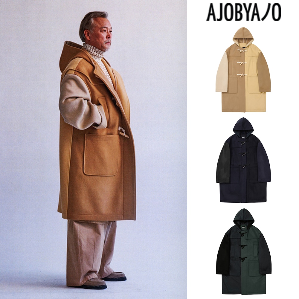 【AJO AJOBYAJO】 Oversized Wool Mixed Duffle Coat