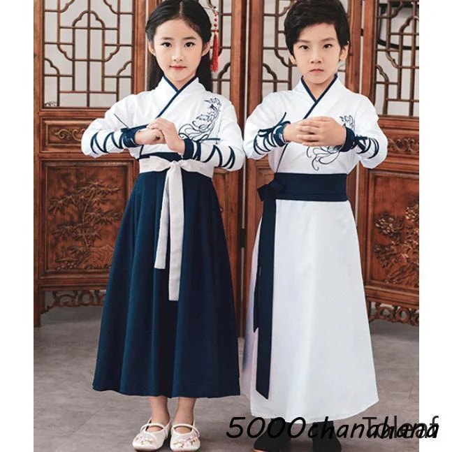ジュニア中華コスプレ衣装 100cm160cm華流舞台ステージ衣装 発表会 中華服 学園祭 女の子 男の子 キッズ 衣装 カ 子供漢服 チャイナ服 [本日のセール]コスプレ衣装
