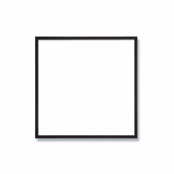 ( 角額 )細い木製正方形額 300角 300×300mm 墨 壁掛けひも 紫外線から作品を守るUVカットアクリル付き 9102