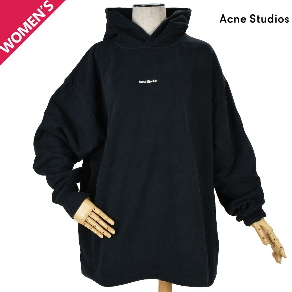 アクネストゥディオズ パーカー レディース フーディー プルオーバーパーカー オーバーサイズ ブラック 黒 Acne Studios LOGO SWEATHOODIE[ai0083-90010] 28,258円
