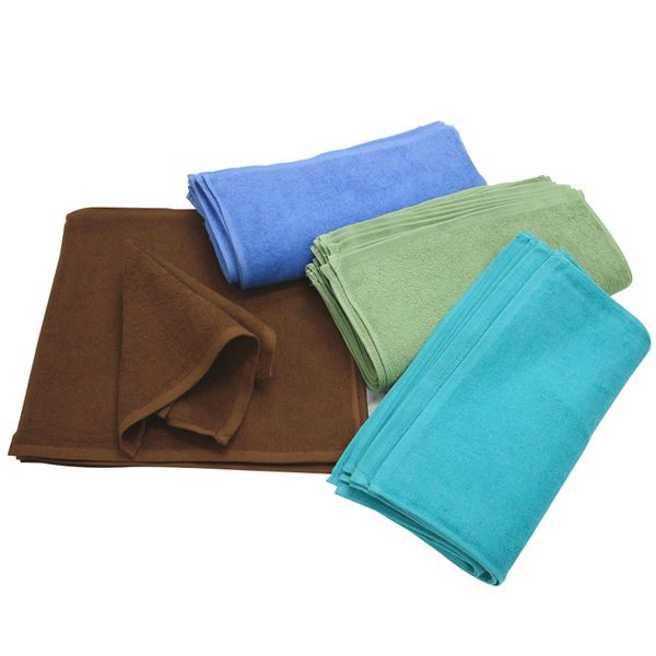 業務用 ハンドタオル/おしぼり (ダークブラウン 120枚セット) 120匁 34cm×34cm 綿100％ (美容院 整骨院)