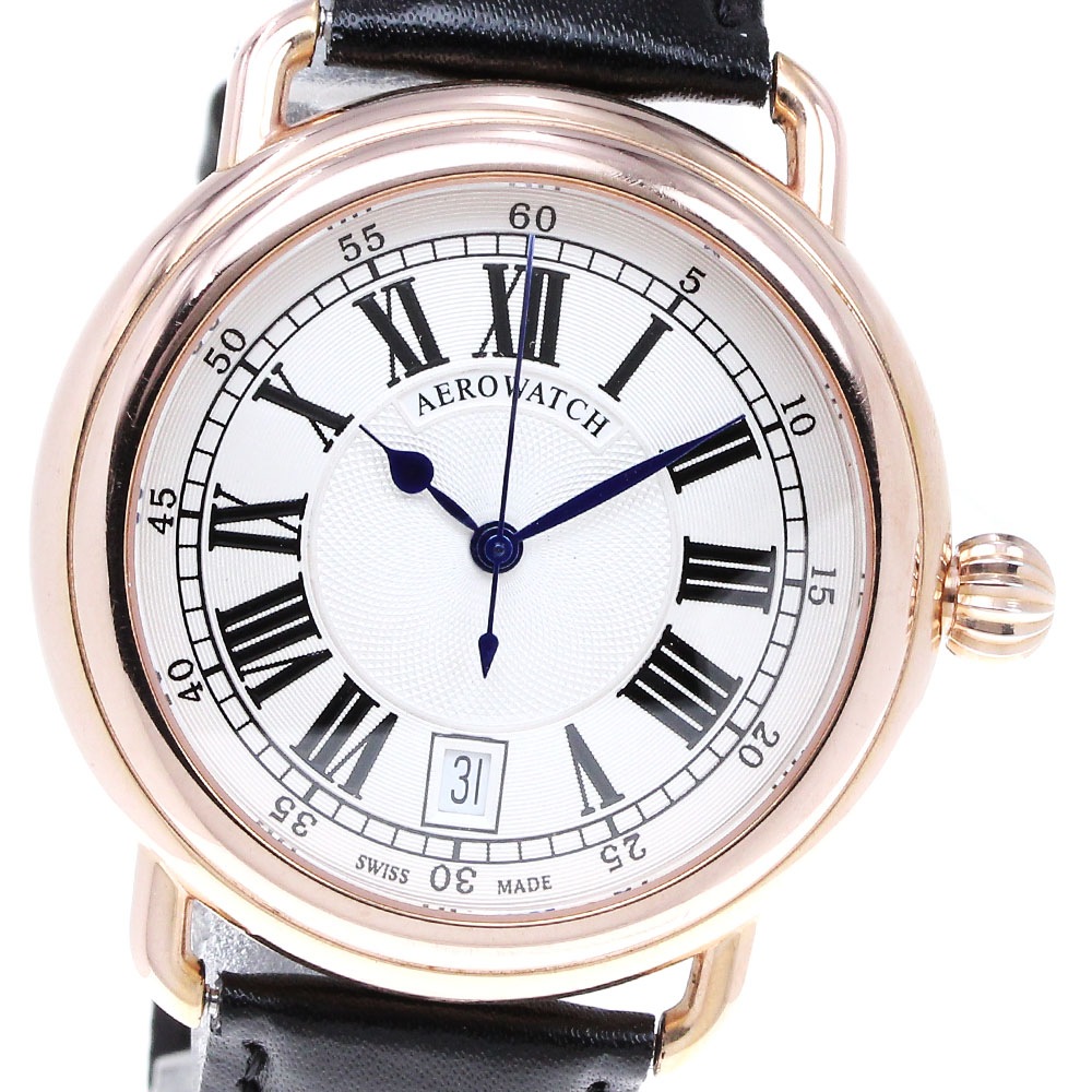 アエロウォッチ AEROWATCH 60900-2 デイト 自動巻き メンズ _806120【中古】
