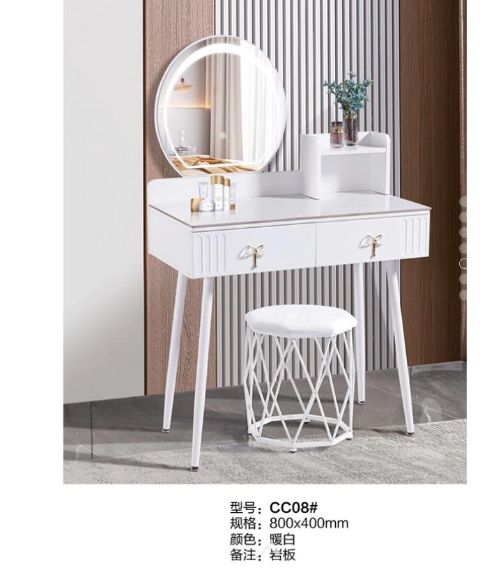 ドレッサテーブル　メイクテーブル　省スベース　高級メイクテーブル　多種仕様選択可能 引き出し付き　スマートミラー　収納棚付き　多機能メイクアップテーブル 44,850円