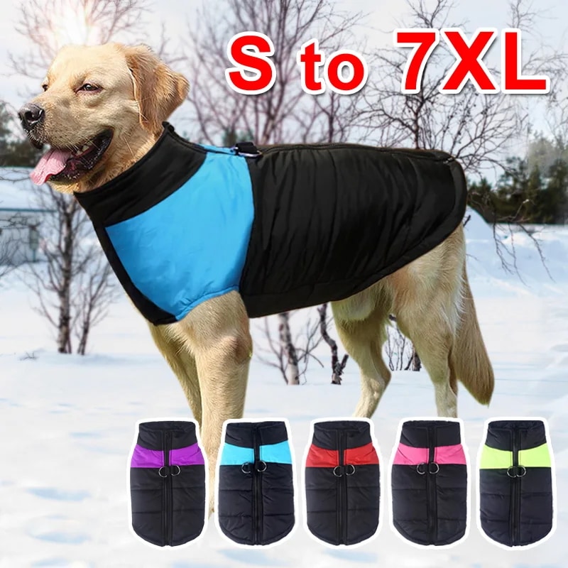 犬暖かいペットベストジャケット防水犬のコートの服大型犬ブルドッグゴールデンレトリバーラブラドール服