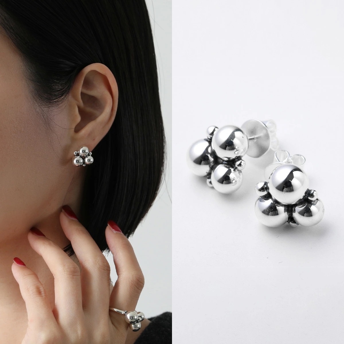 GEORG JENSEN ジョージ ジェンセン ピアス MOONLIGHT GRAPES EARSTUD 551J ムーンライト グレープ 10019038 レディース SILVER